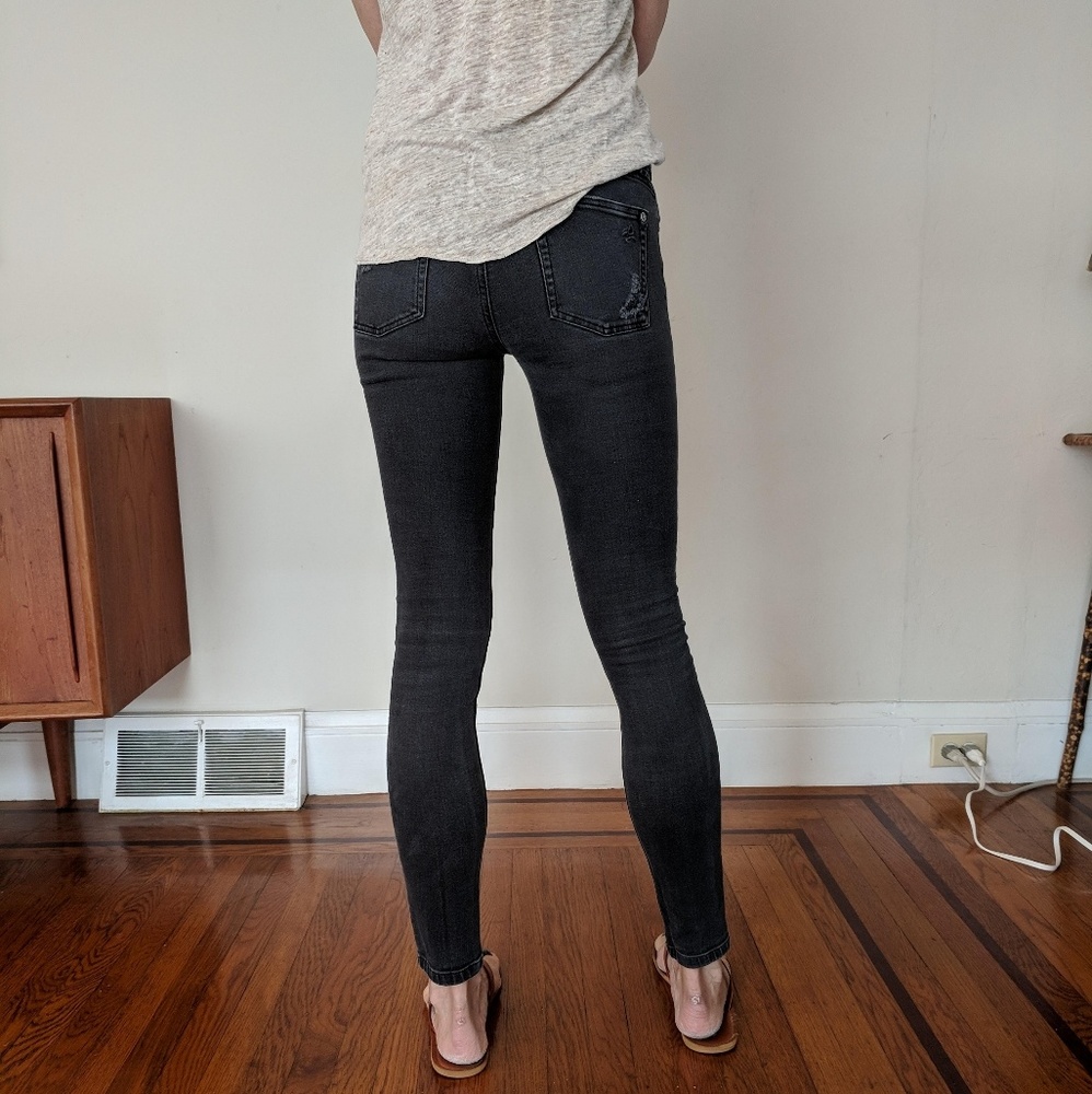 DL 1961 washed black/grey skinny jeans 26